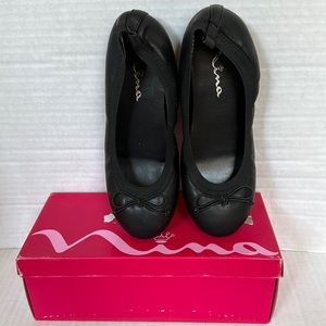 Nina Girls Ballerina Flat Black Size Big Kids 5